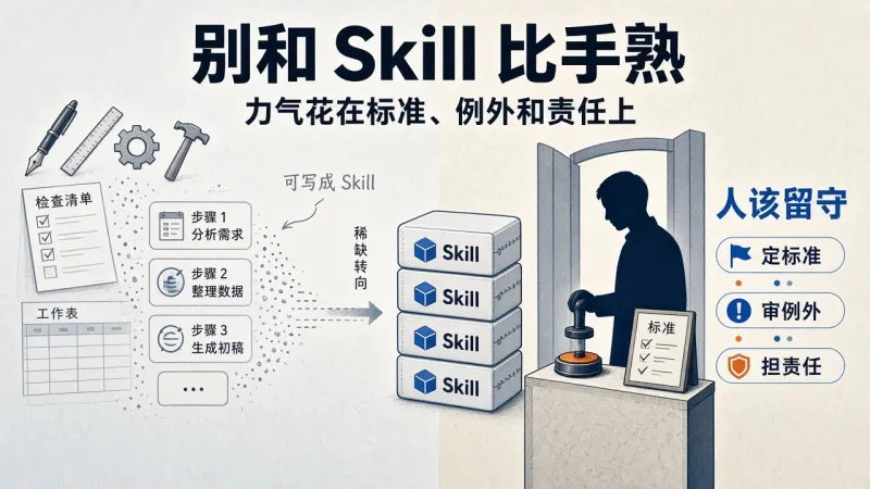 你的手艺正在被写成 Skill 时，人还该把力气花在哪