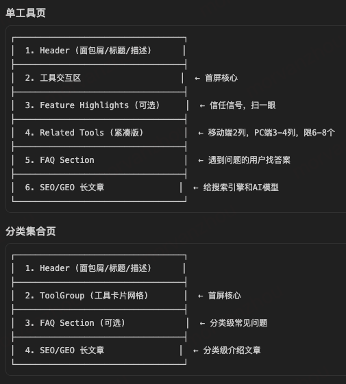 工具页的新页面结构